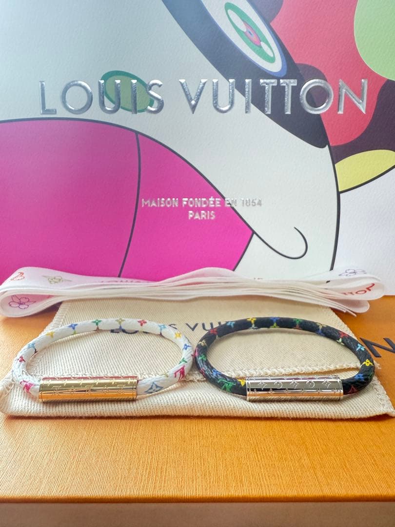 LOUIS VUITTON 花柄バングル・リストバンド　村上隆　２本セット