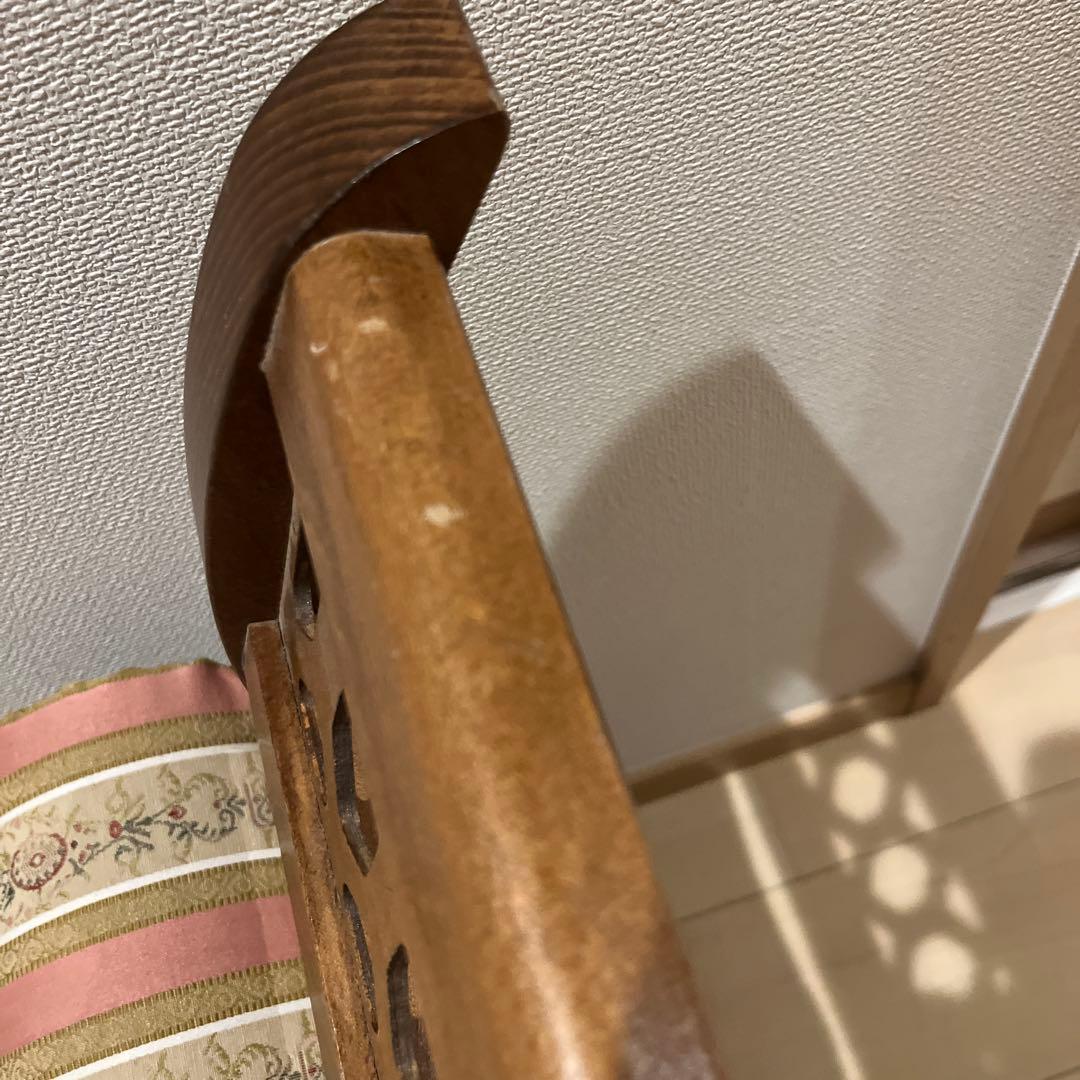 イタリア製 2シートベンチソファー(ピンクストライプ)