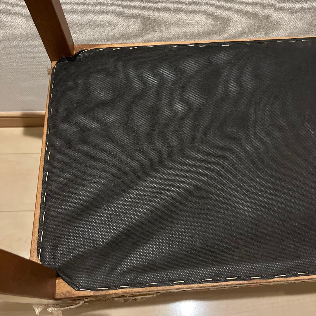 イタリア製 2シートベンチソファー(ピンクストライプ)