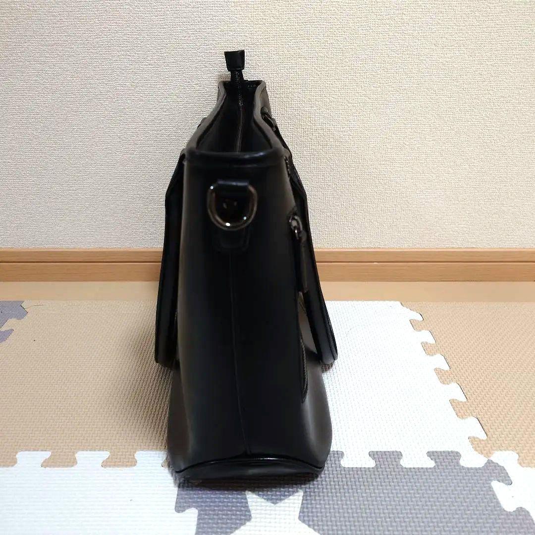 【TRANSIC】[ LENO ]第2世代 本革 ビジネストートバッグ　ブラック