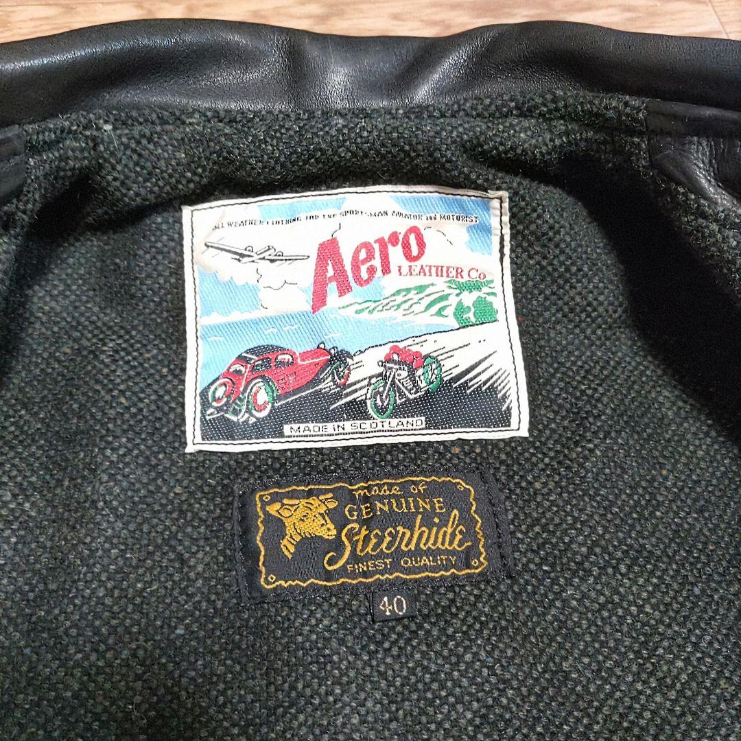 【牛革】【40サイズ】エアロレザー AERO LEATHER ハイウェイマン