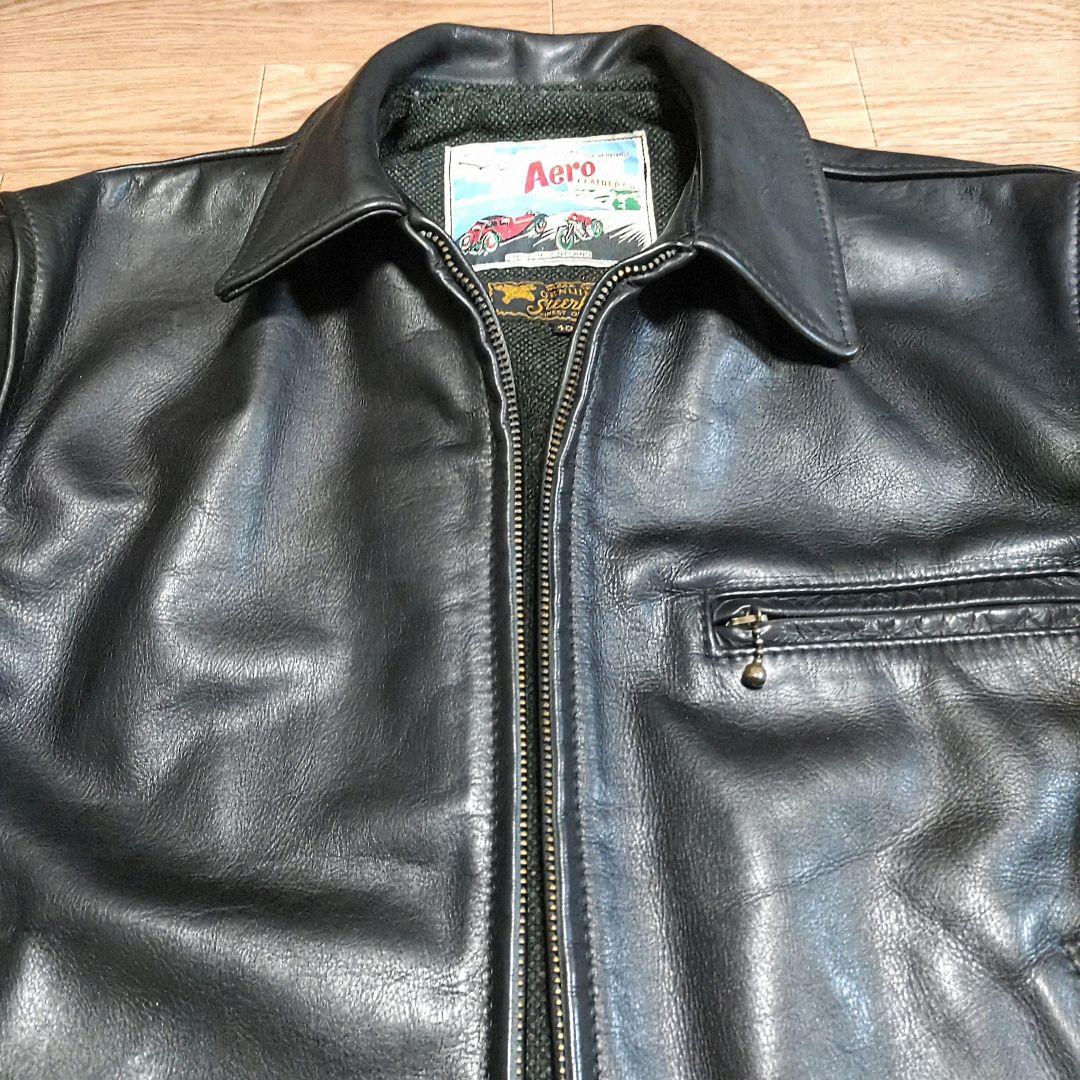 【牛革】【40サイズ】エアロレザー AERO LEATHER ハイウェイマン