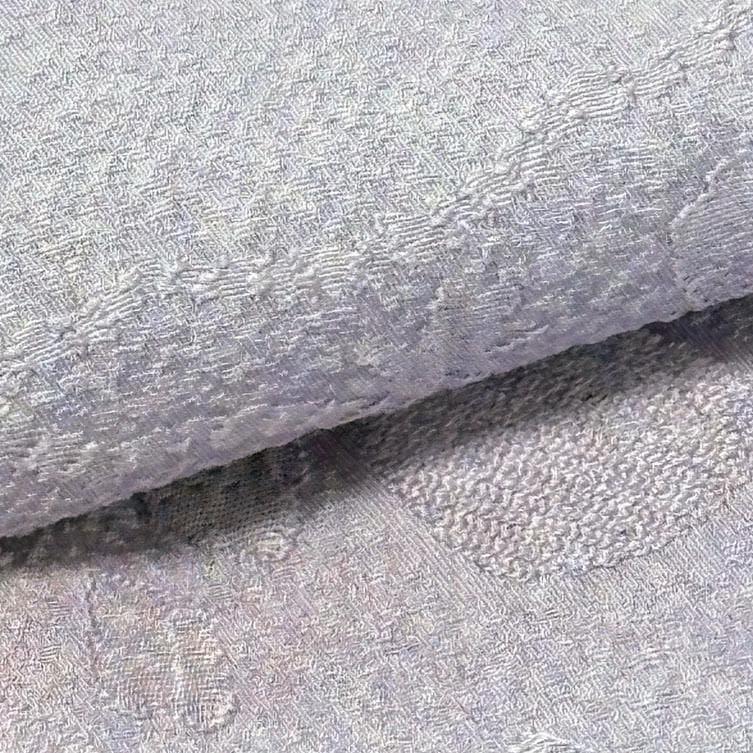 ゆりのはな　色無地　唐織　地紋　辻が花　ちりめん　ボカシ　薄紫色　正絹　A904