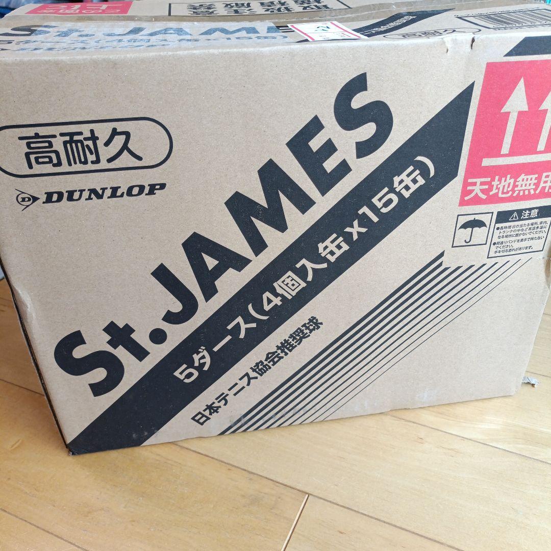 DUNLOP St.JAMES テニスボール 5ダース（4個入缶✕15缶）高耐久
