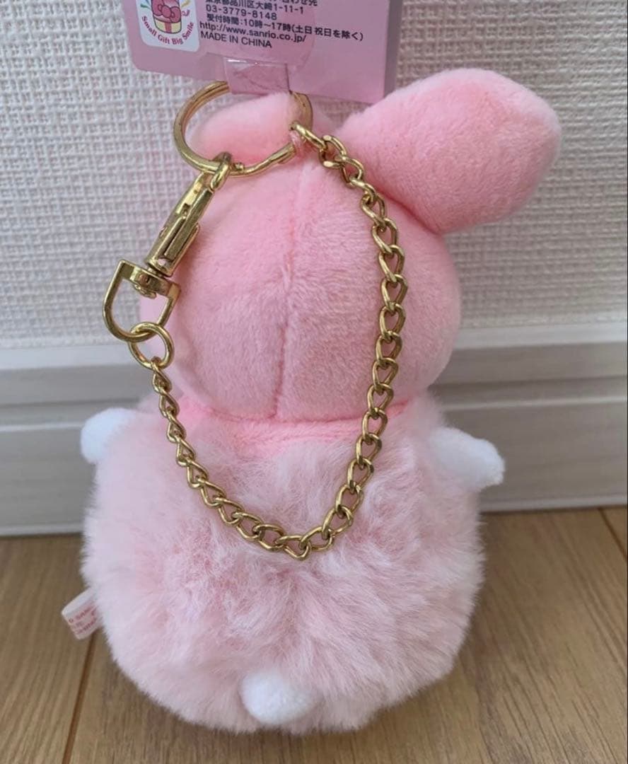 マイメロ チャームマスコット　ファー　サンリオ　マスコットホルダー