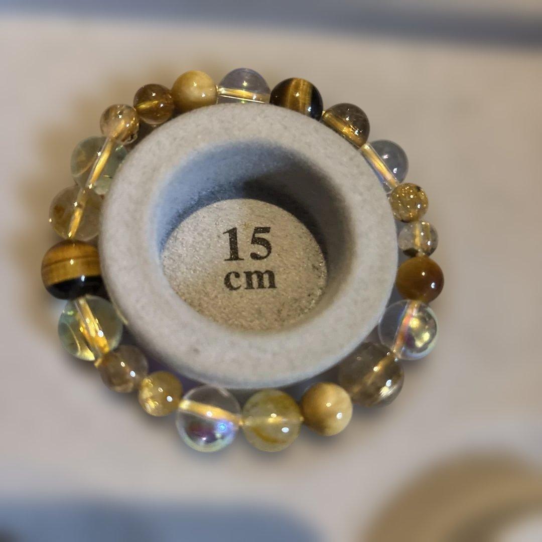 タイガーアイやルチルとアクアオーラ水晶をブレンド！金運と浄化！