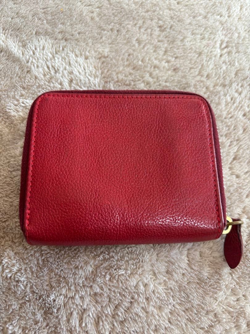 ￼moka！！！イルビゾンテ 二つ折り財布 赤 キーホルダー付き