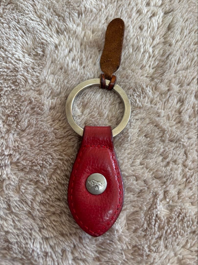 ￼moka！！！イルビゾンテ 二つ折り財布 赤 キーホルダー付き