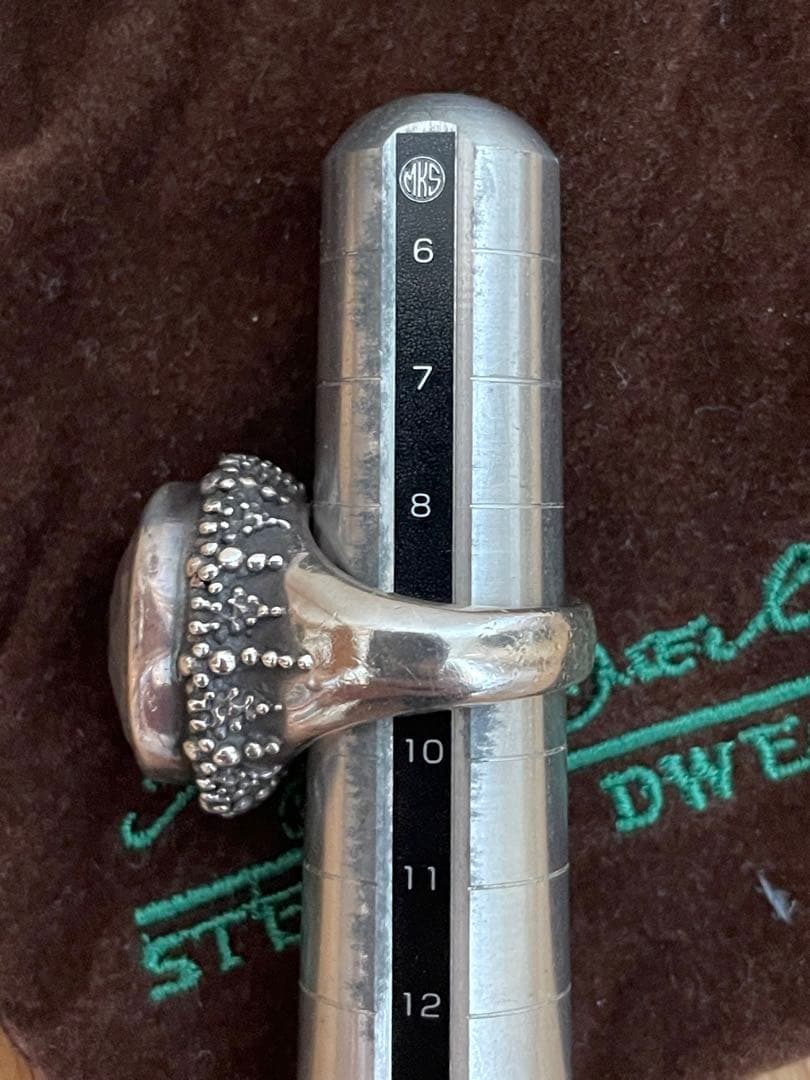 STEPHEN DWECK ローズクォーツ　シルバー　リング　9号　デュエック