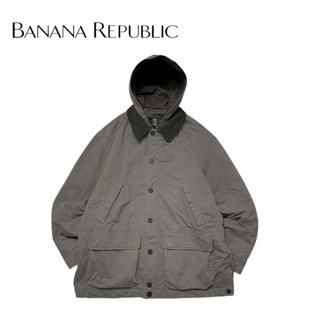 【美品】BANANA REPUBLIC 90s レイヤード フードジャケット