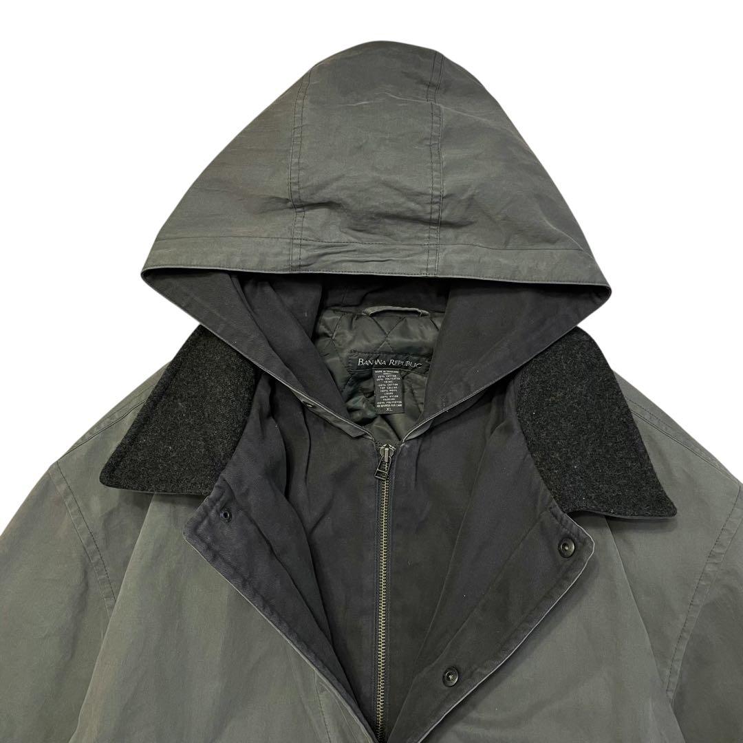 【美品】BANANA REPUBLIC 90s レイヤード フードジャケット