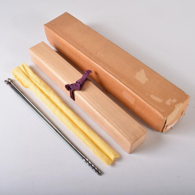 茶道具　銅製　中川浄益造　木の実火箸　約131g　共箱　D　R8367