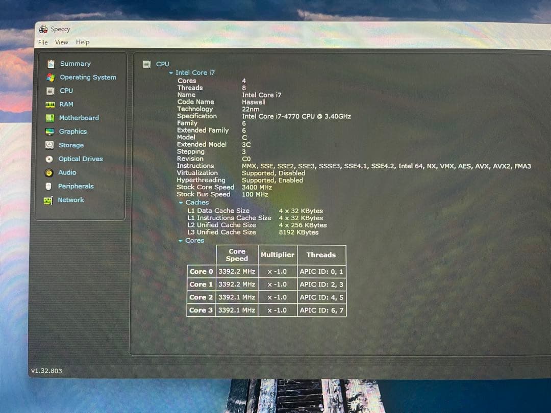 デスクトップ Win11 i-7 8GB SSD256 Wi-Fi グラボ