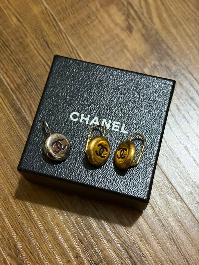 CHANEL ココマークゴールド シルバー ピアス セット