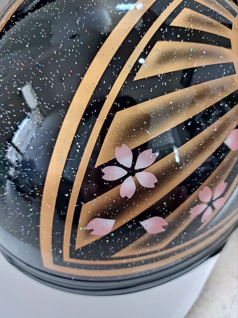 カスタムコルク半　黒金富士日章　七色ラメ