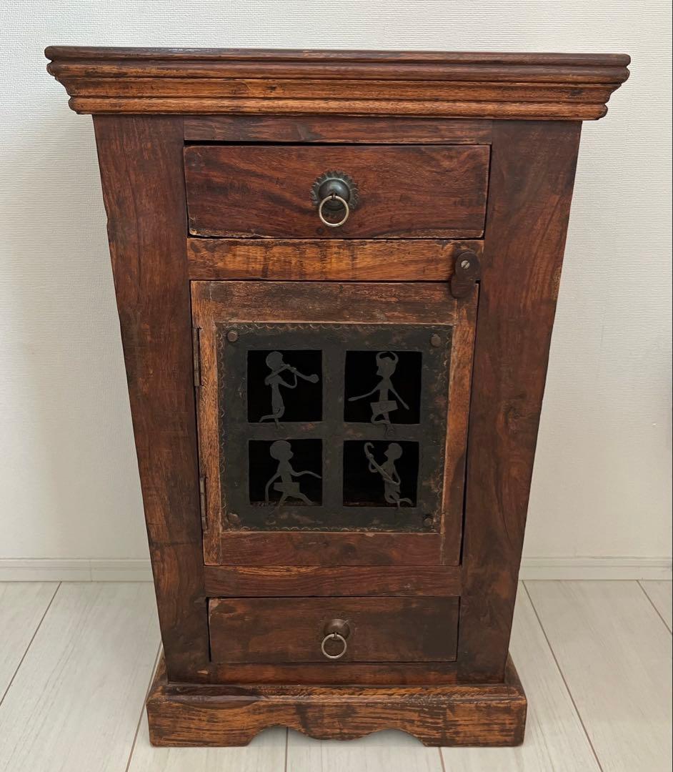 アンティーク 木製 キャビネット/ サイドテーブル vintage