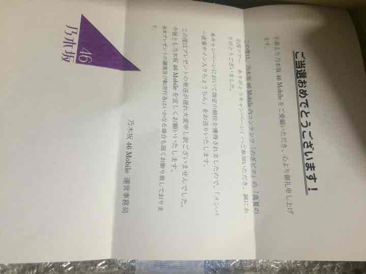 元乃木坂46 堀未央奈　サイン入り　提灯　のぎピク