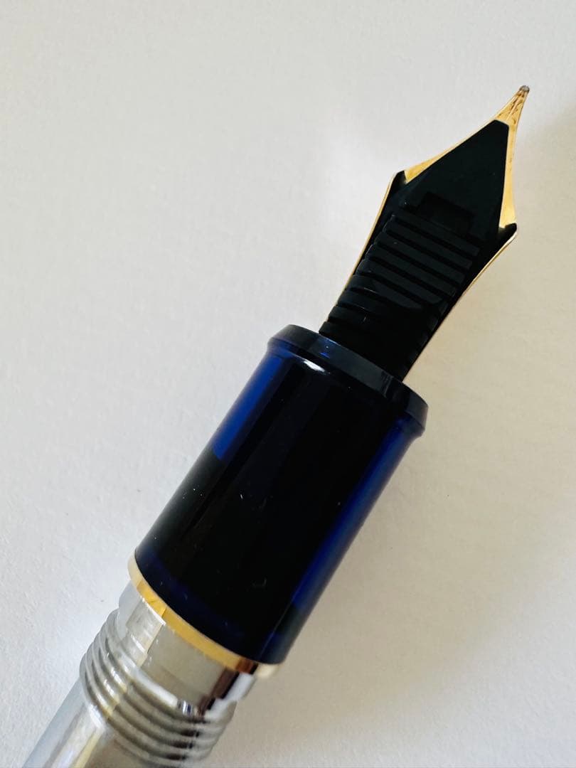 プラチナ万年筆 14K M 3776 シャルトルブルーとパイロットインク