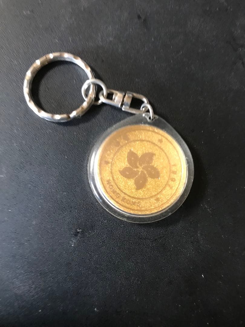 花模様金属製キーホルダー 3.8cm