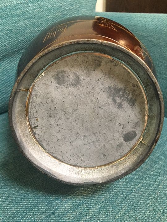 錫　茶入　特大サイズ