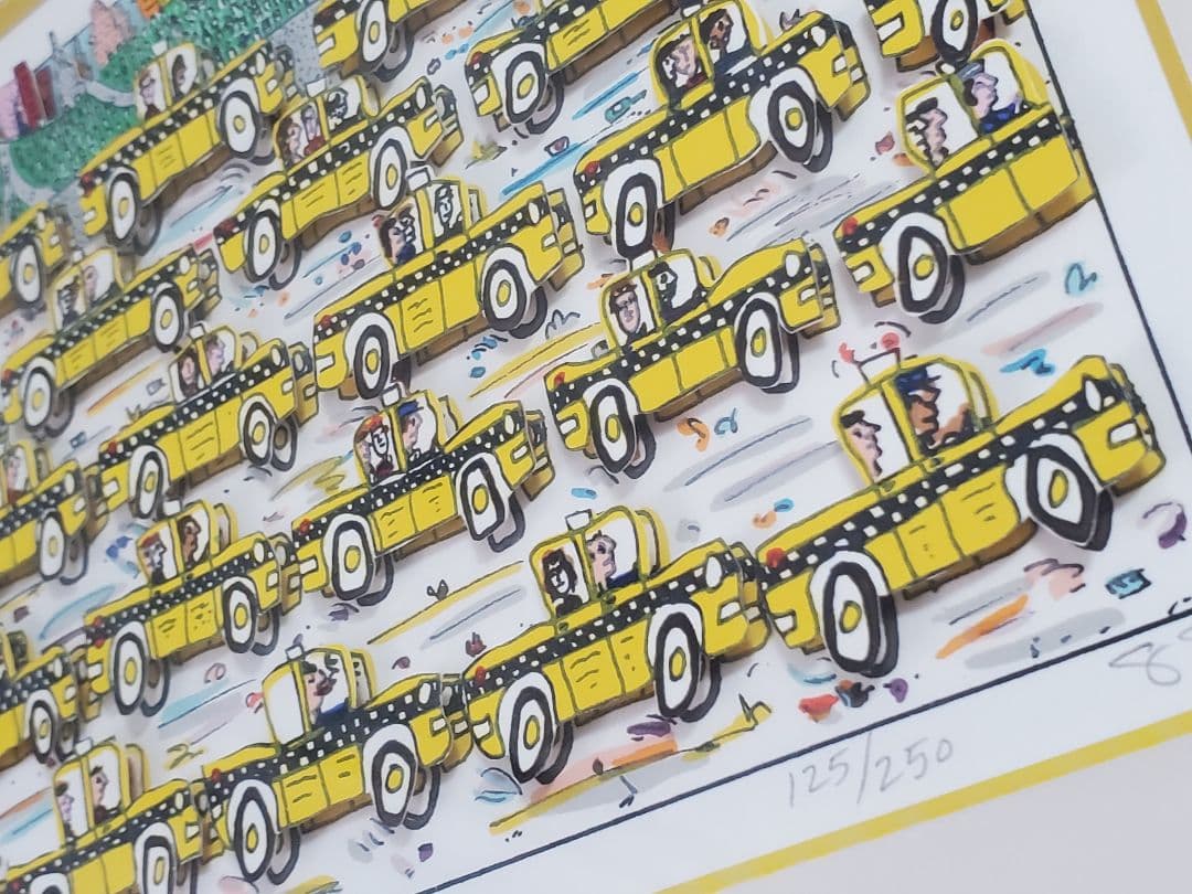 【ジェームス・リジィ】☆James Rizzi☆ TAXI ☆シルクスクリーン