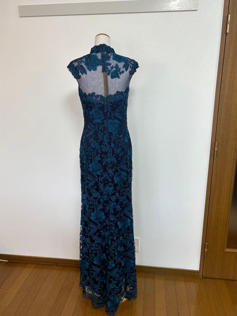 ダークブルー レース マーメイドドレス
