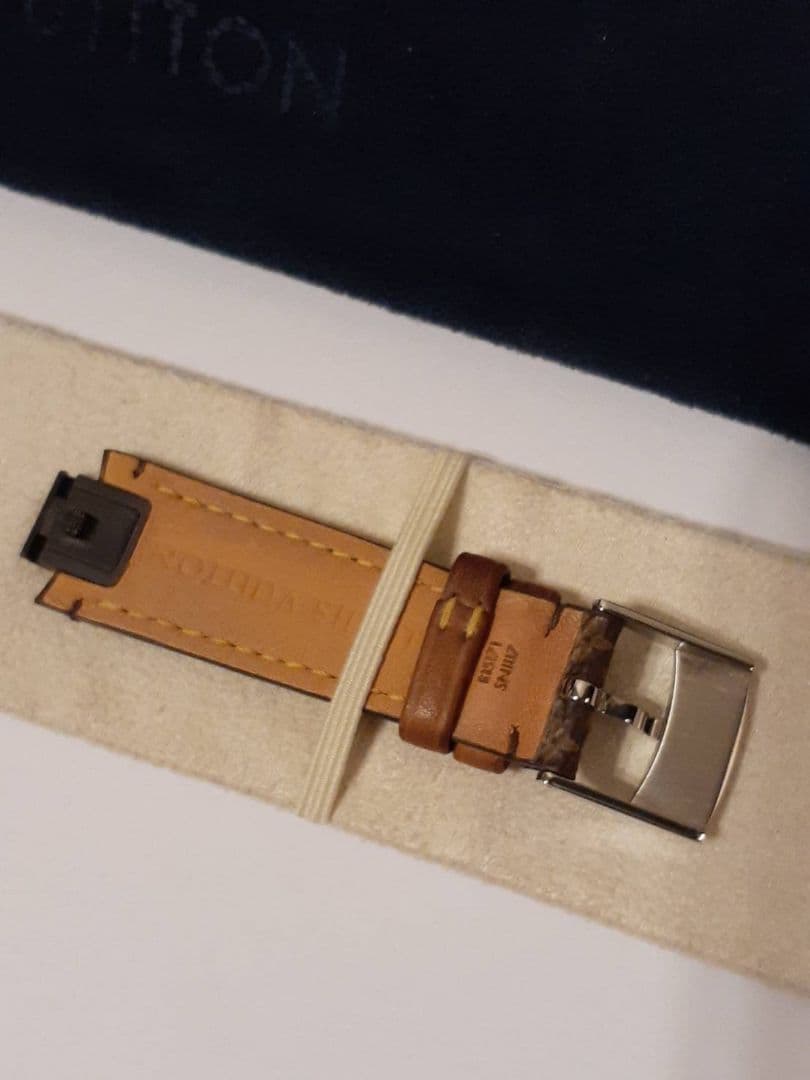 ルイヴィトン タンブール モノグラム キャンバス ストラップ レザーベルト