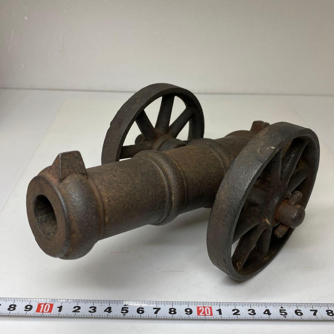 薩摩藩刻印　鉄製　大砲　共箱　3663g トヒオ　東さ7-0406☆2F