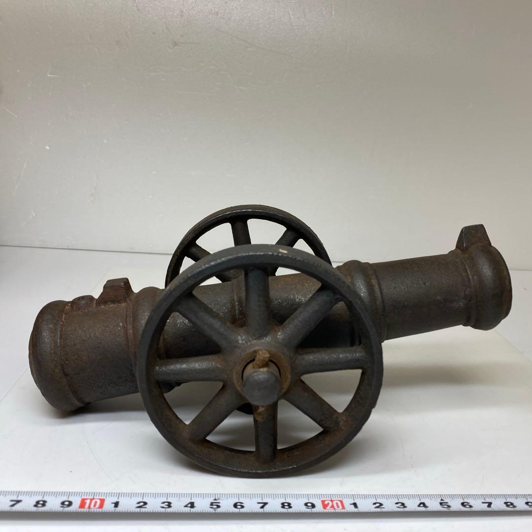 薩摩藩刻印　鉄製　大砲　共箱　3663g トヒオ　東さ7-0406☆2F