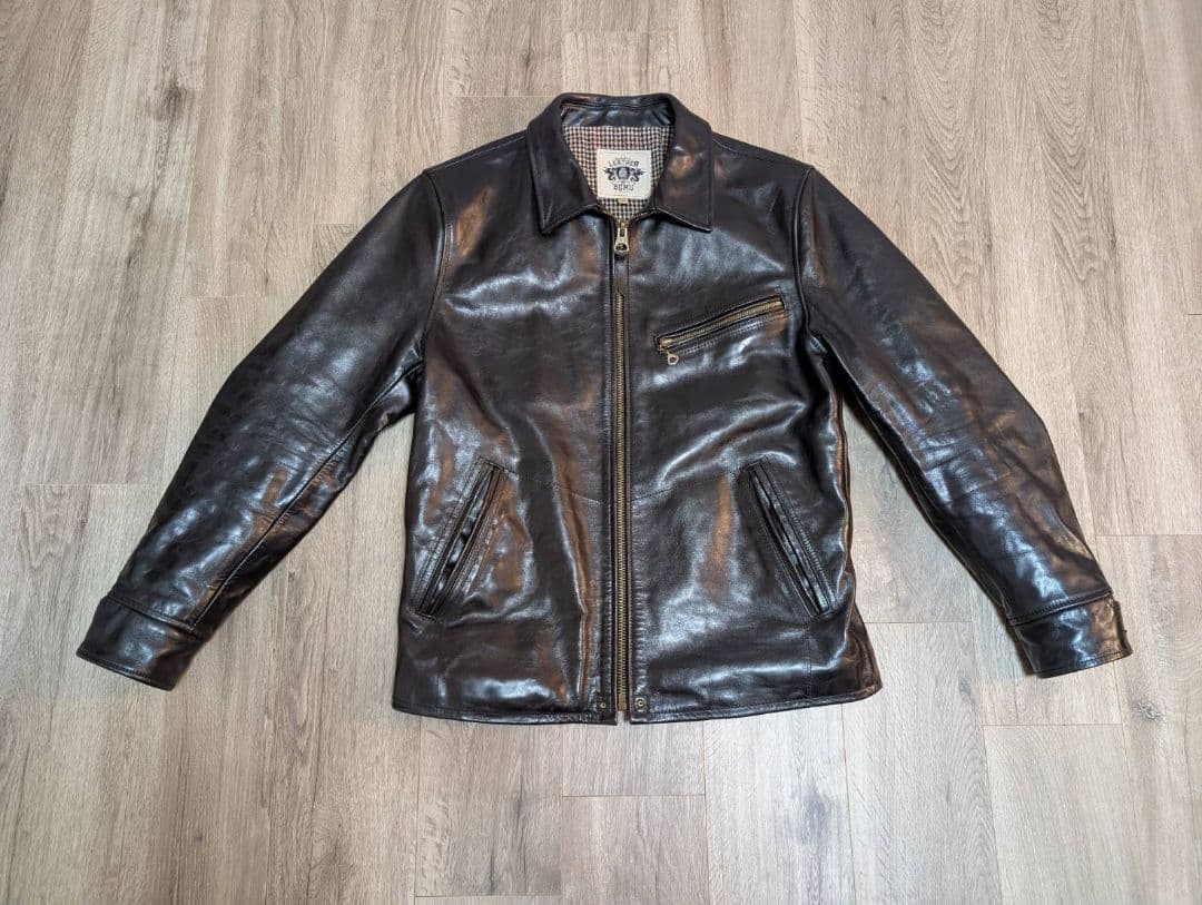 所ジョージさん着用ブランド【LEATHER BOMU】馬革トラッカージャケット