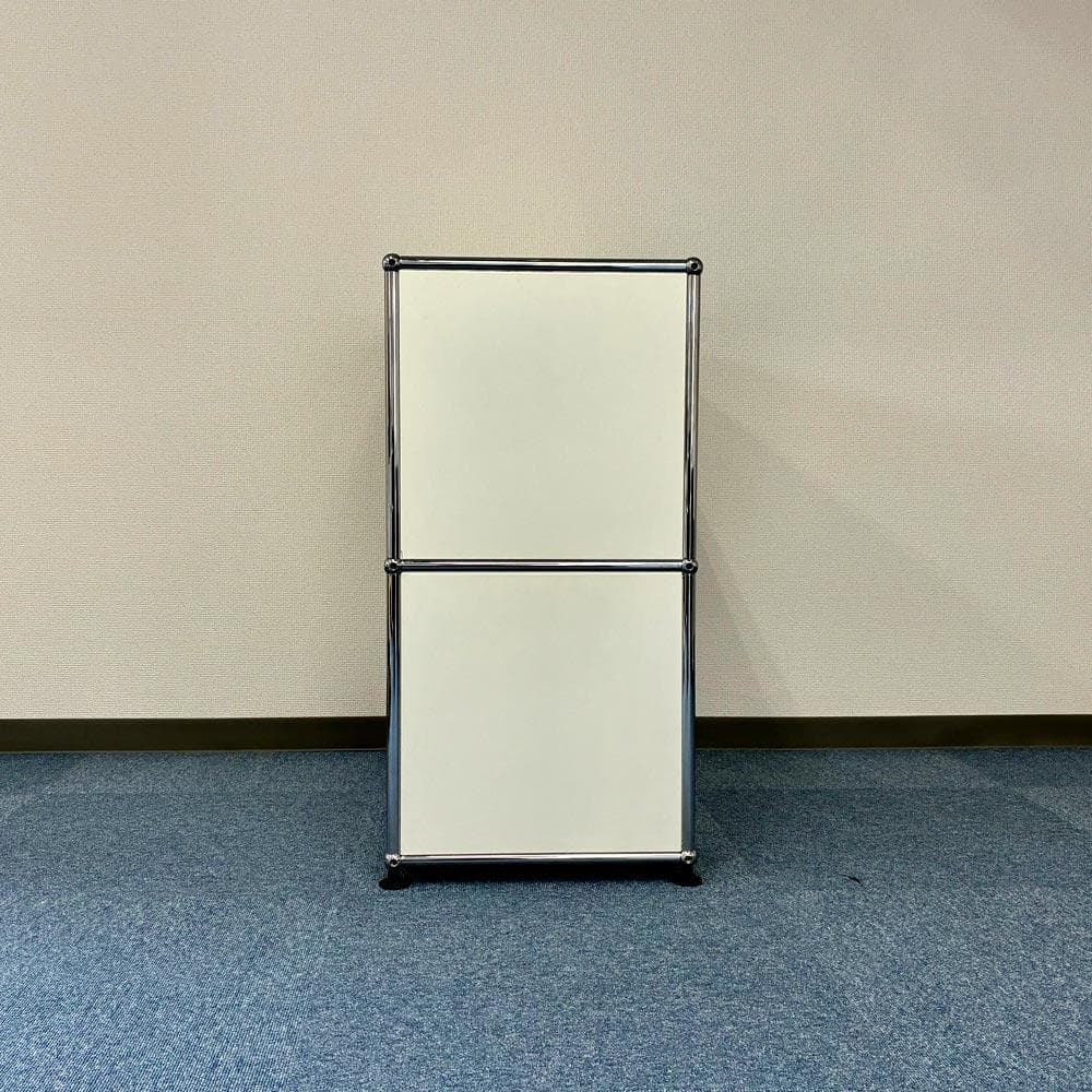 中古 USMハラー｜キャビネット サイドボード 1列2段 ピュアホワイト
