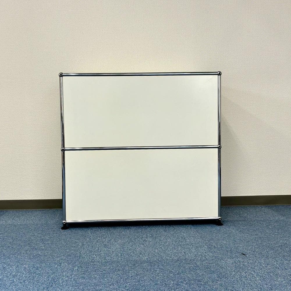 中古 USMハラー｜キャビネット サイドボード 1列2段 ピュアホワイト