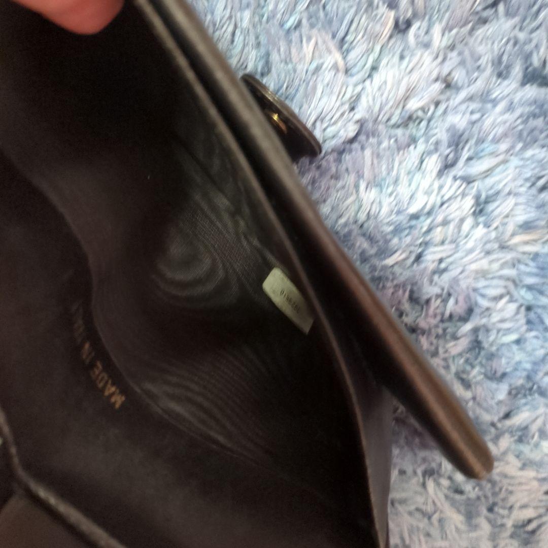 年末セール中❤正規品CHANEL 二つ折り財布 ダークグレー レザー