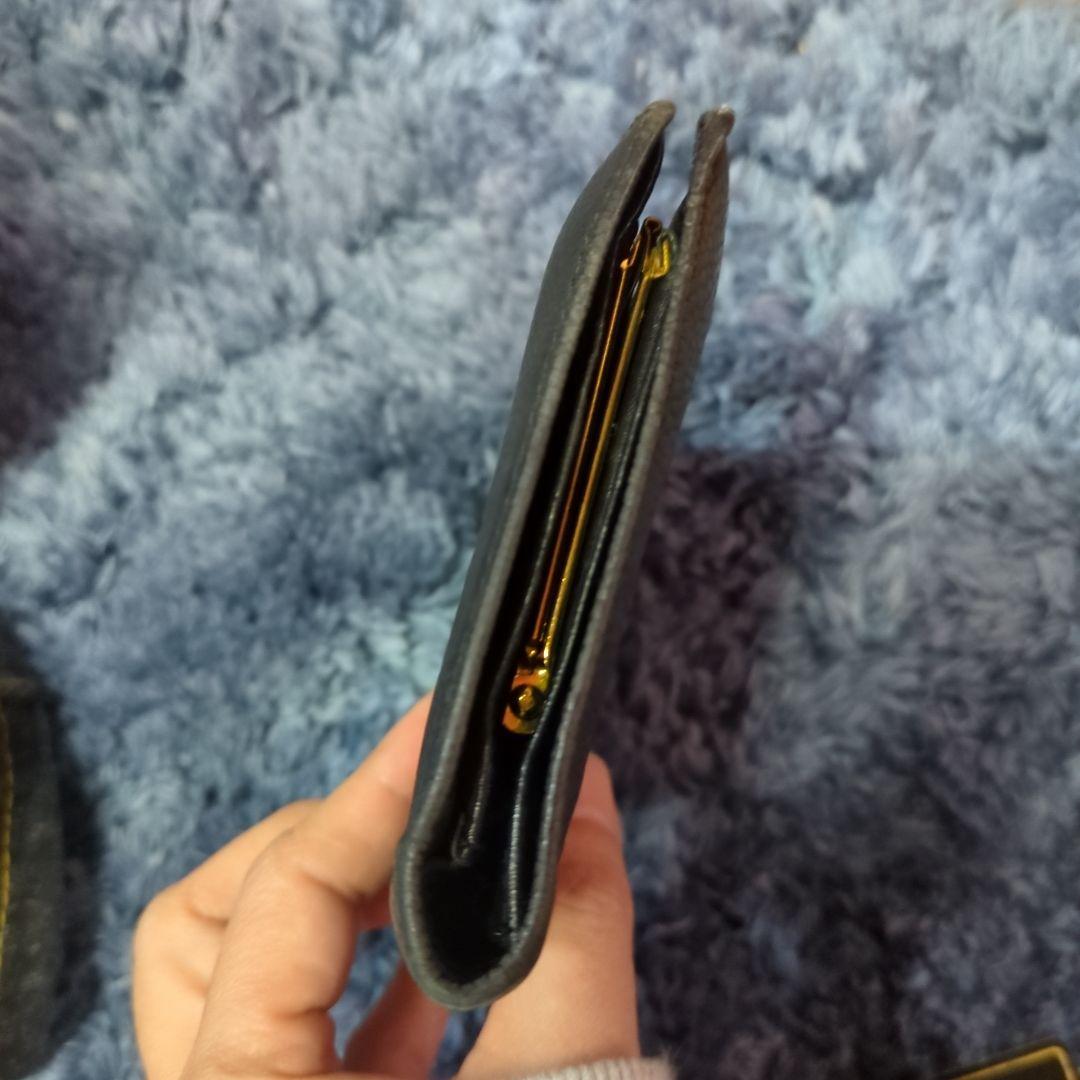年末セール中❤正規品CHANEL 二つ折り財布 ダークグレー レザー