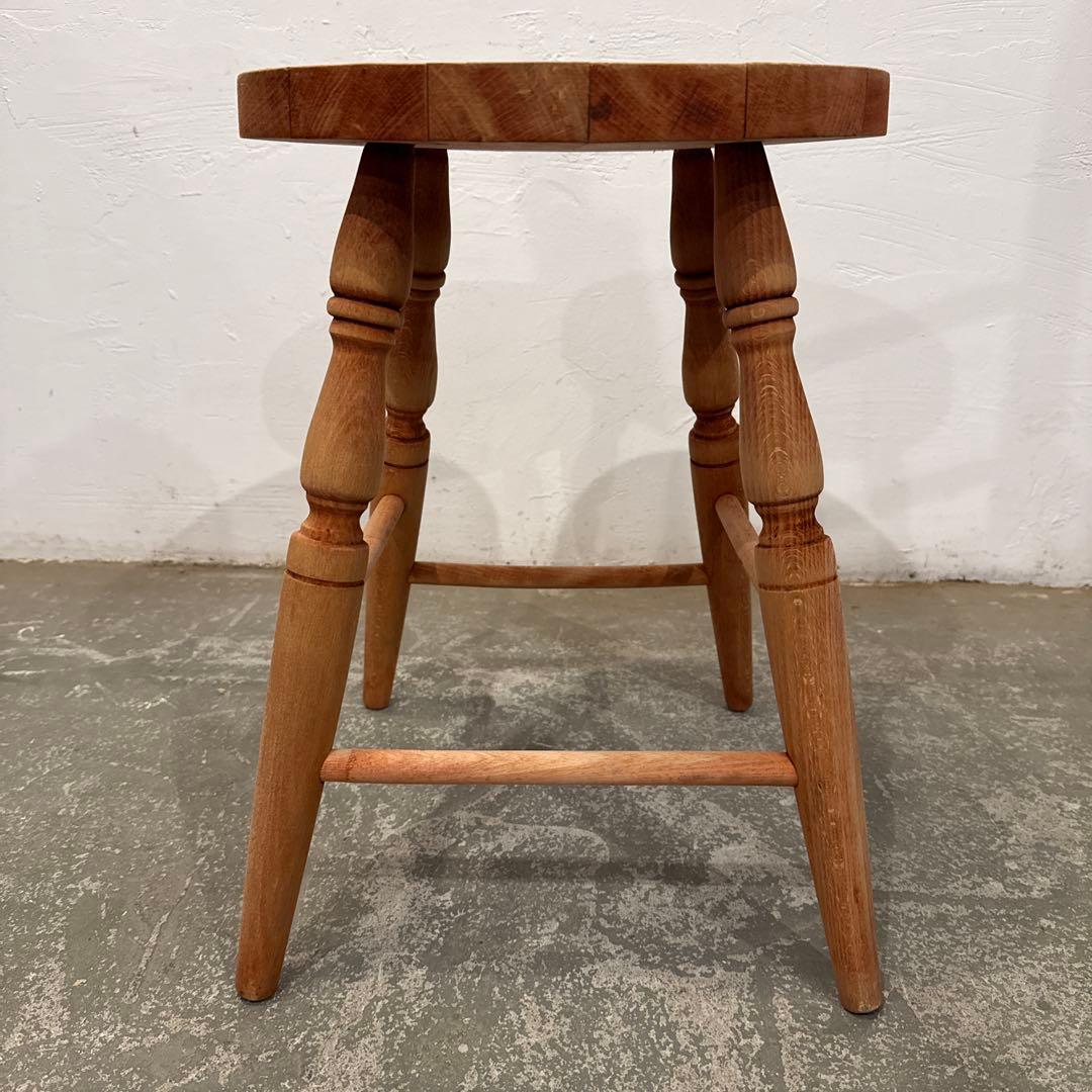 erina様木製　ラウンド　スツール　剥離　2