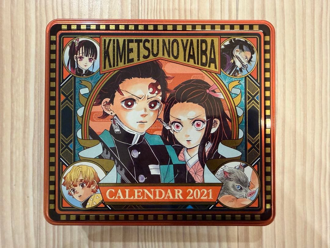 未使用 鬼滅の刃 特製缶入り 日めくりカレンダー 2021
