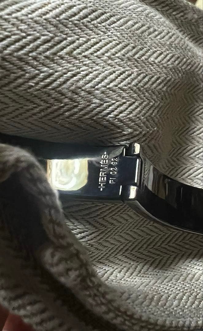 HERMES エルメス エナメルブレスレット クリックHH ソー・ブラック T4