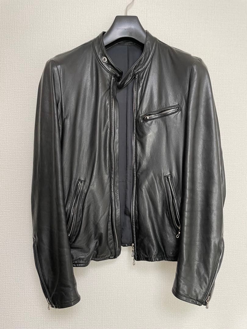 リチウムオムlithium homme08SSシングルレザーライダース46
