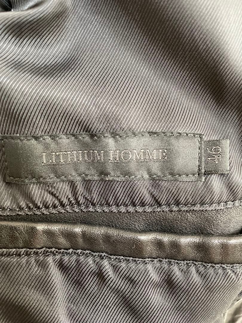 リチウムオムlithium homme08SSシングルレザーライダース46