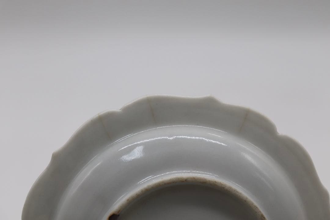 中国　清時代　粉彩花卉紋　花口小皿4点　送料込み0627