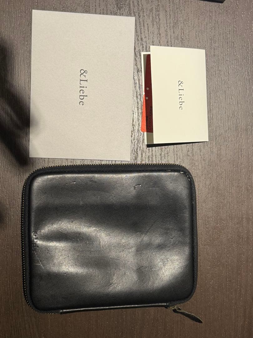 &Liebe レザー製ジッパー式筆箱