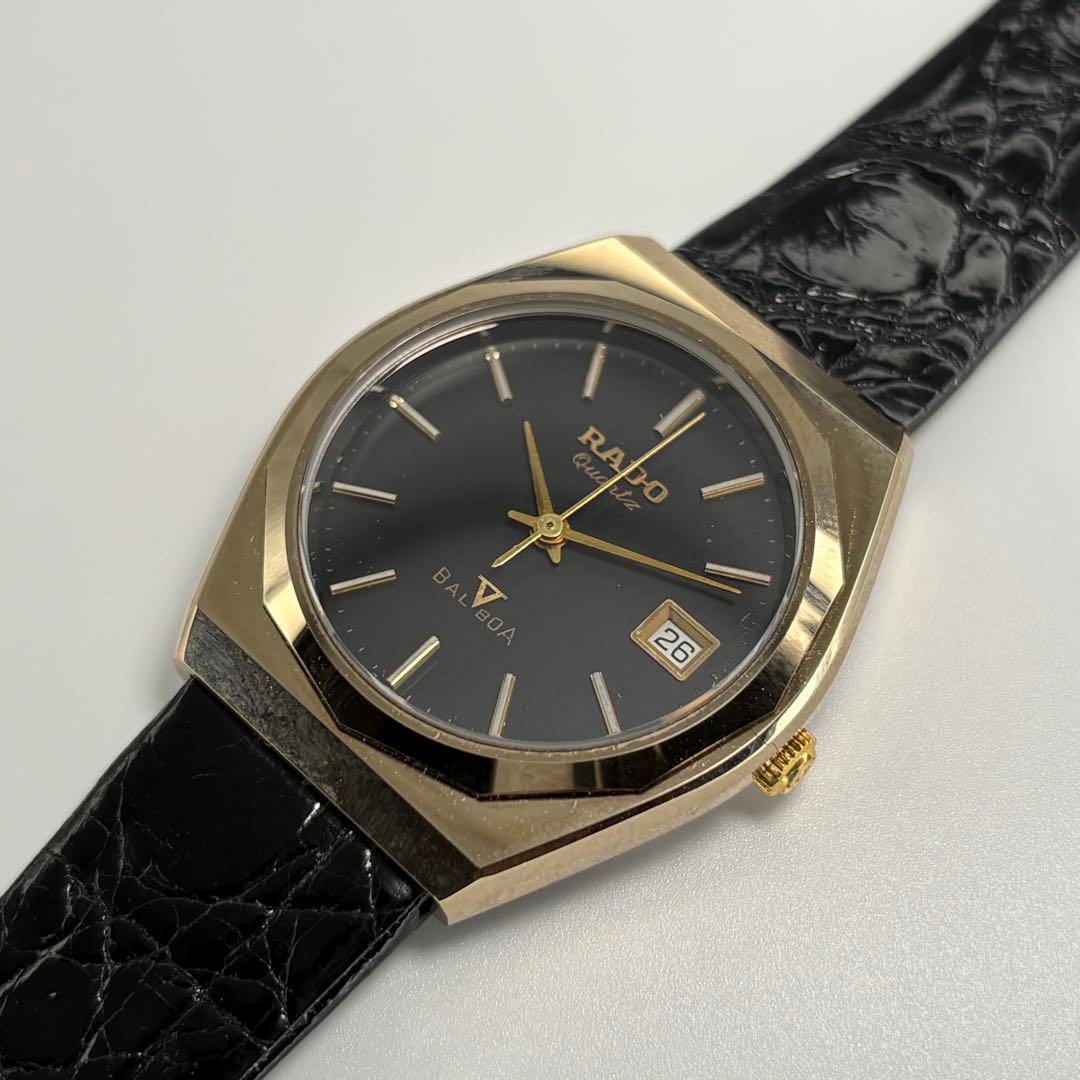 OH済 RADO ラドー バルボア 高級スイス製クォーツ腕時計 電池交換済