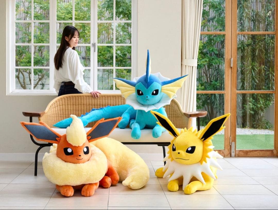 ポケモンセンターぬいぐるみ 等身大 ブースター 寝そべり