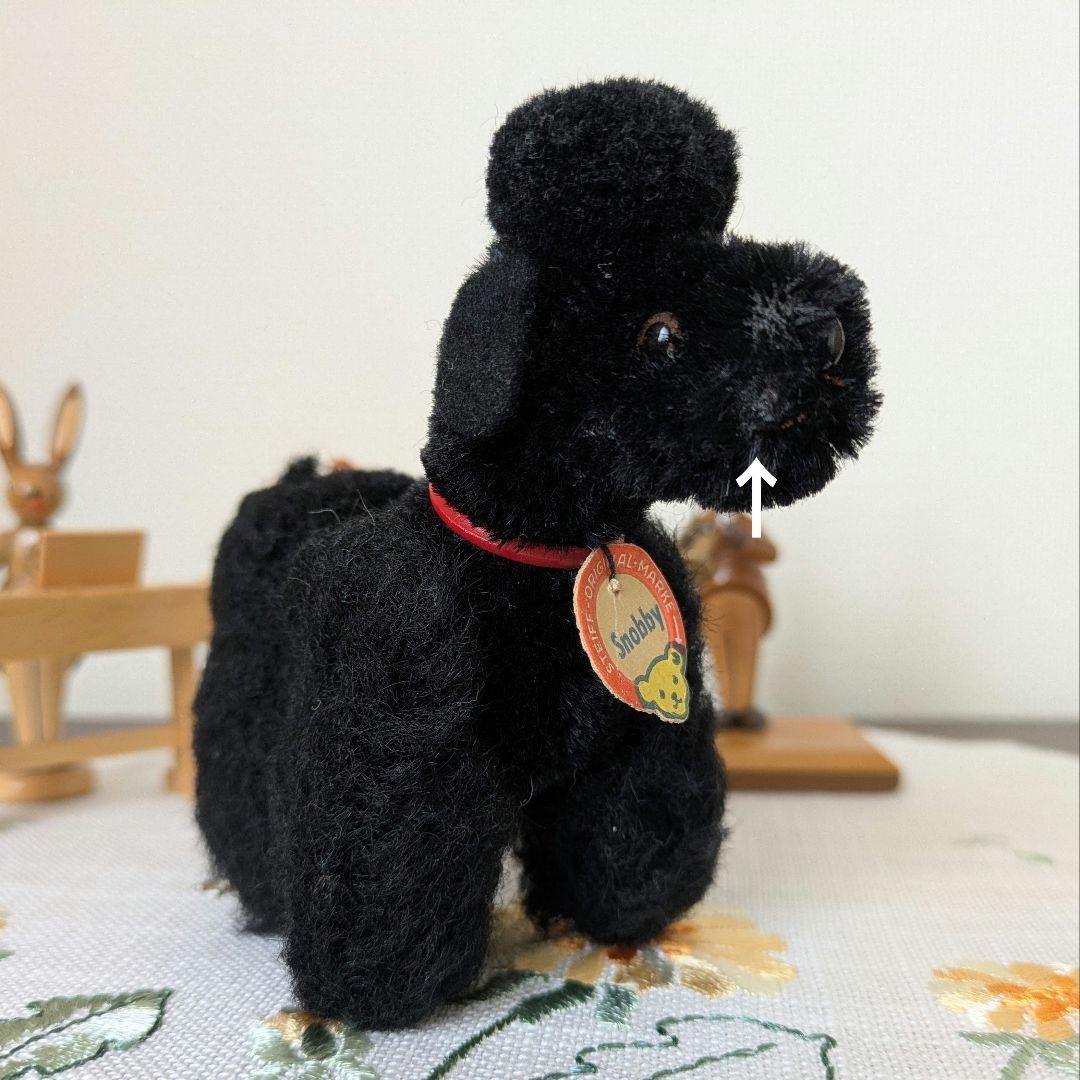 希少・最小サイズ　シュタイフ スノビー プードル 1950年代 ヴィンテージ 黒