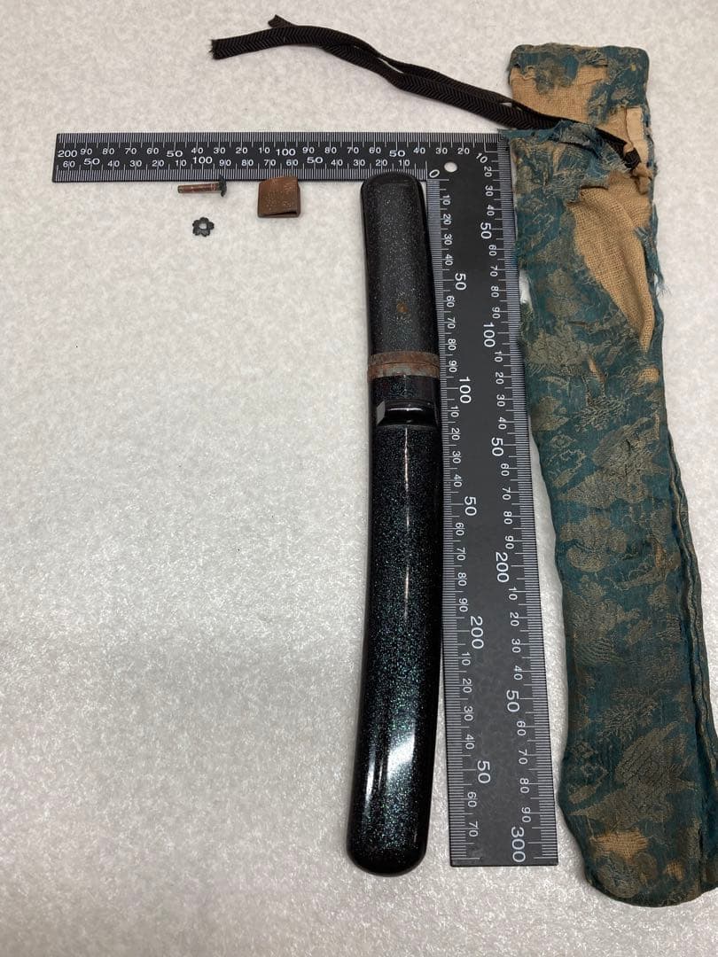 当時物 時代物 本格的な造りの短刀 鞘 螺鈿細工 小柄/刀剣/刀装具 日本刀