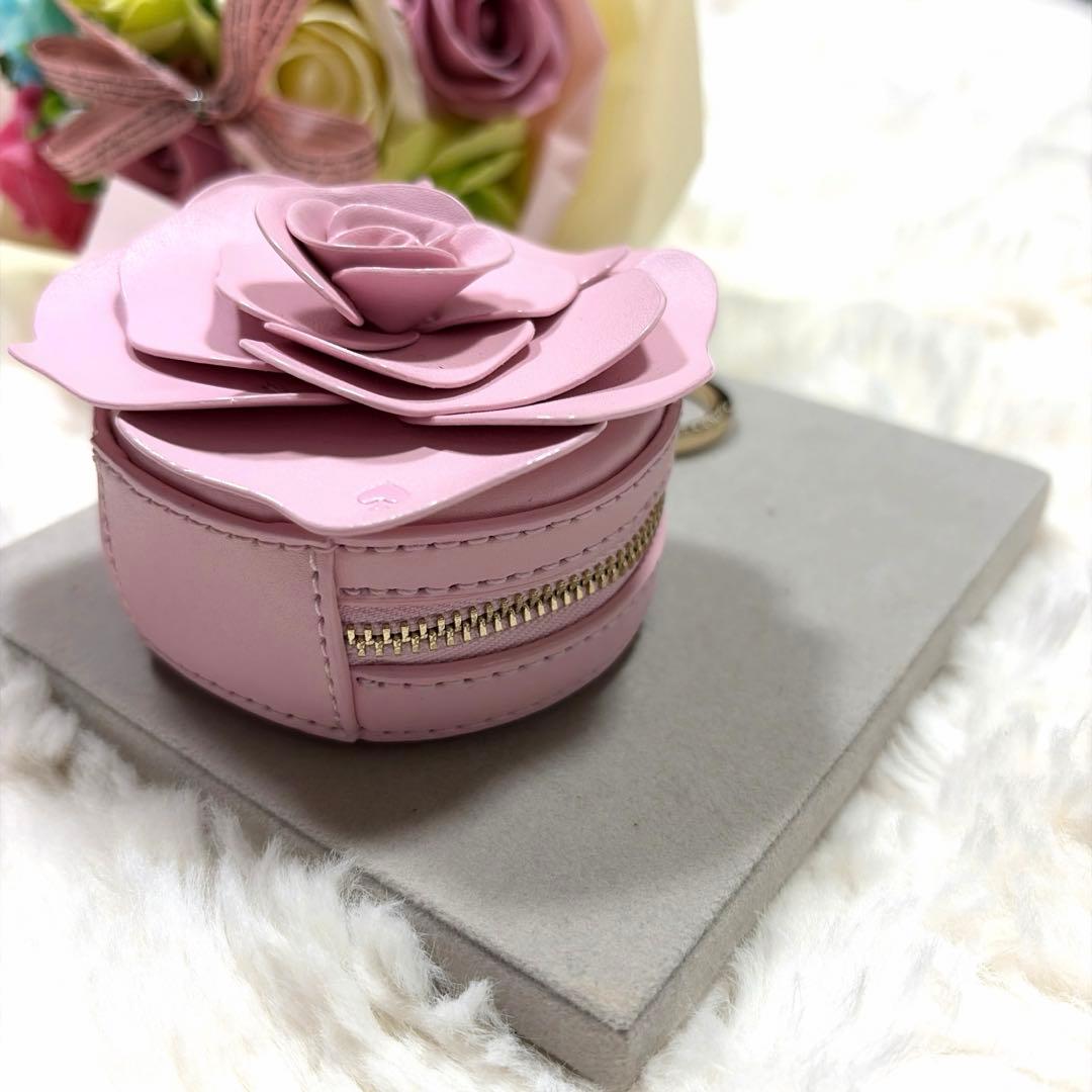 極美品 Kate Spade 薔薇 ローズ ピンク ケース レザー