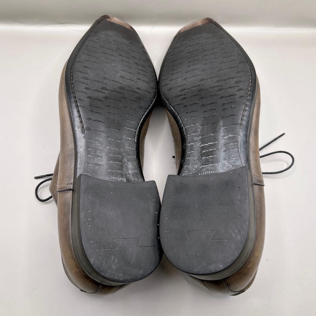 サントーニ Santoni レザー ビジネスシューズ 8.5 27cm ブラウン