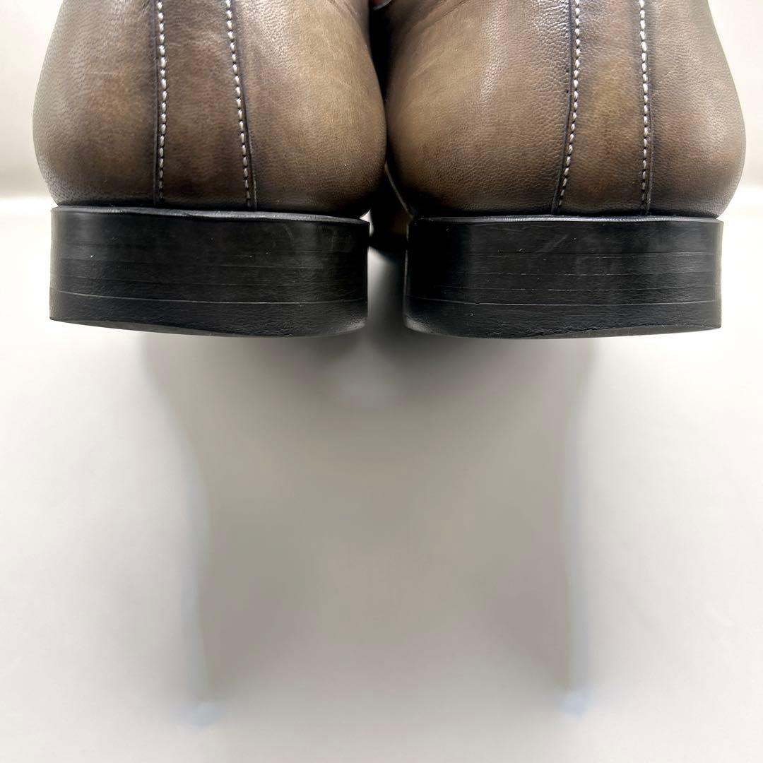 サントーニ Santoni レザー ビジネスシューズ 8.5 27cm ブラウン