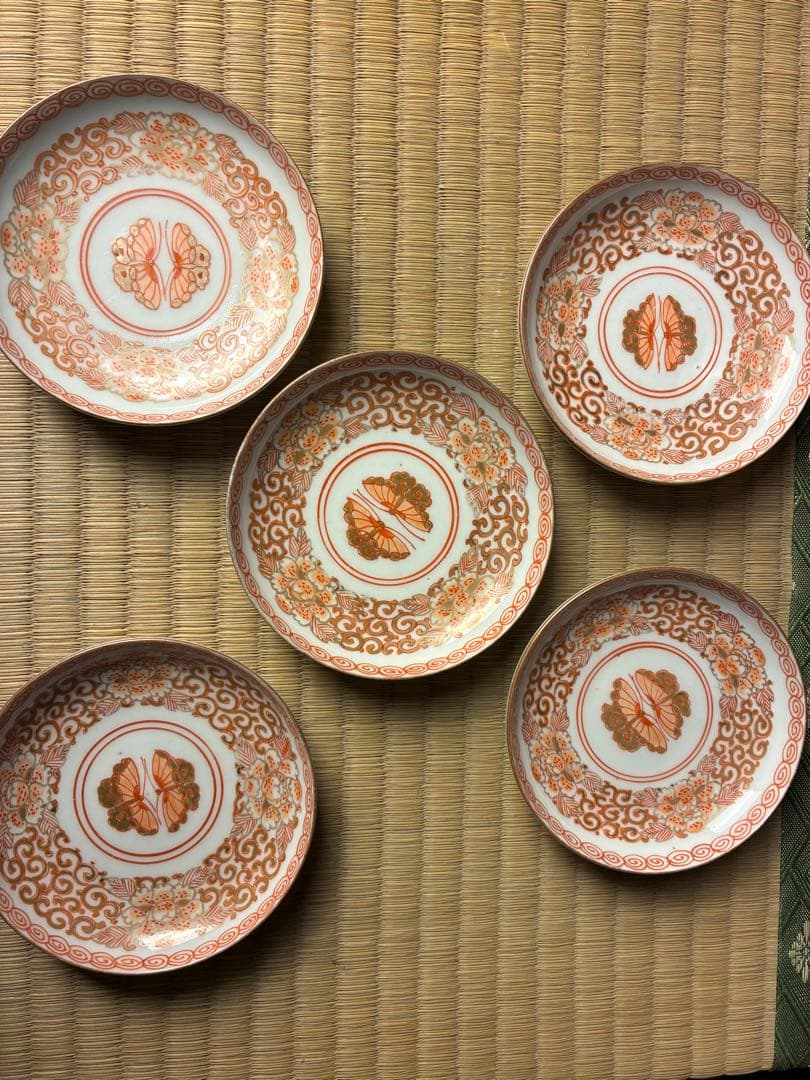 伊万里焼 蓋付飯茶碗×5小皿 ×5セット湯-①