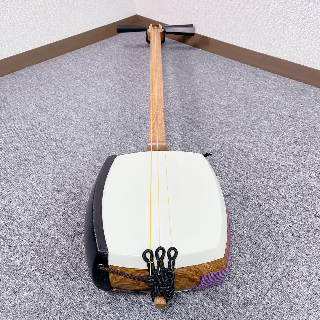 津軽三味線 延棹 花梨 丸打胴 和楽器 東さわり 太棹